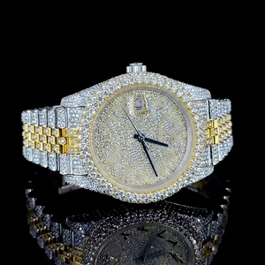 Reloj Mecánico de Lujo con Incrustaciones de Diamantes, Esfera con Números Arábigos, Correa de 20 mm, Visualización de Fecha, Reloj de Pulsera para Hombre - Product Image 2