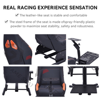 GY016 Siège de simulation de course automobile pliable personnalisé en acier haute densité pour simulateur de course automobile, compatible avec Logitech G25, G27, G29