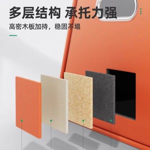 Car Trunk <b>Storage</b> <b>Box</b> Foldable Leather Organizer Orange Color For Car Interior Organization - Product Image 5