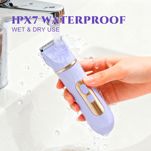 HT-597 Rasoir Électrique 4-en-1 pour Femme, Tondeuse Maillot, Épilateur Corporel Rechargeable Étanche IPX7 pour Aisselles, Utilisation en Voiture et Camping-Car - Product Image 4