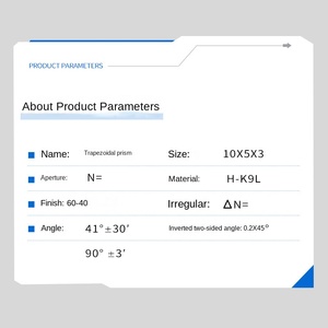 스타 고정밀 사다리꼴 프리즘 광학 기기 렌즈 코팅되지 않은 사용자 정의 ODM 처리 우수한 투과도 하이 퀄리티 - Product Image 2