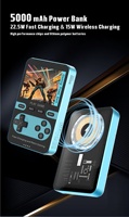 Konsol Game Genggam Retro Klasik 5000mAh Power Bank Pengisian Daya Nirkabel Magnetik Perangkat Gaming Portabel untuk Berkemah di Luar Ruangan