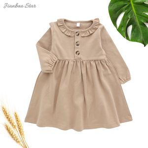 Kinder <span class=keywords><strong>Baby</strong></span> Mädchen Langarm Kleidung Neugeborene Einteilige Spiel kleidung Kleinkind Kleinkind Frühlings kleid - Product Image 3
