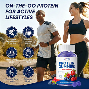 Gummies de protéines de lactosérum OEM à marque privée, fabriquées aux États-Unis, 15g BCAA Collagène, pour la récupération musculaire et l'énergie, pour adultes, femmes, végétaliennes, sans sucre, sans OGM - Product Image 2