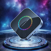 WOOBOOMAGIC A2 8GB+128GB AI CarPlay Box dengan Metal & Kaca Abu-abu WiFi 5GHz Android Auto Kabel/Bluetooth LED Terang Garansi 1 Tahun
