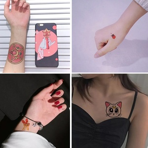 Farfalla artificiale su misura bellissimo fiore Sexy della parte bassa della schiena temporanea manica piena adesivo del tatuaggio per le signore - Product Image 6