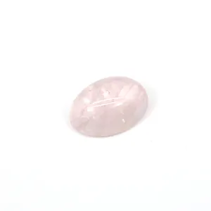 Pedra preciosa natural solta de quartzo rosa, 11.85 cts, oval, cabochão 18x13mm