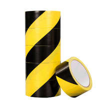Ruban de signalisation de sécurité en PVC, bande de marquage au sol, bande de signalisation de danger noire et jaune, bande de sécurité