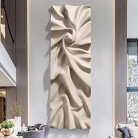Décoration de salon de luxe, peinture sur pierre de grès, art mural minimaliste moderne, peintures en relief