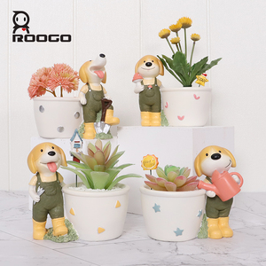 Vasi per Fiori in Poliresina <span class=keywords><strong>Design</strong></span> Lussuoso Roogo per Bonsai e Piante Succulente, Decorazione per Casa, Giardino e Scrivania - Product Image 6