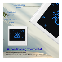 Thermostat Wi-Fi pour unités de ventilation à ventilo-convecteur de maison et d'appartement, avec 3 vitesses de ventilateur, pour le refroidissement et la ventilation