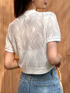 여성 짧은 퍼프 슬리브 자른 카디건 V 넥 오픈 프론트 볼레로 어깨를 으<span class=keywords><strong>shrug</strong></span> 경량 니트 으<span class=keywords><strong>shrug</strong></span> 니트 탑 스웨터 - Product Image 2