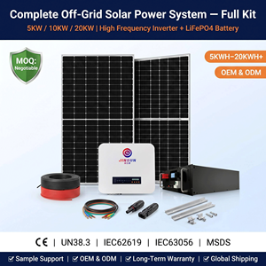 ระบบพลังงานแสงอาทิตย์ออฟกริด5KW 20KW 10KW 50KW ชุดที่สมบูรณ์การจัดเก็บพลังงานที่บ้านแบตเตอรี่ความถี่สูง CE - Product Image 1