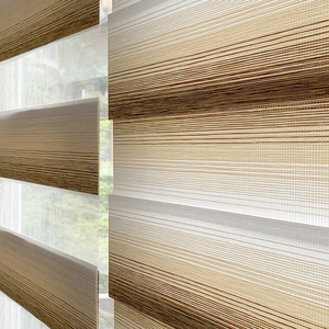 Persianas coreanas Zebra con gradación, cortinas enrollables motorizadas personalizadas para día y noche, con filtro de luz automático, modernas para el hogar. - Product Image 4