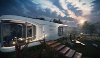 Capsule Spatiale Moderne de Luxe pour Hôtels, Maisons Préfabriquées, Conteneur Modulaire, Habitation Innovante