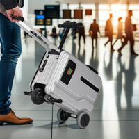 Valise intelligente électrique 20 pouces 2026 avec cadre en aluminium, roues pivotantes, design moderne, autonomie longue portée 10-15 km, bagage portable