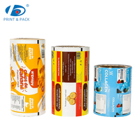 Op maat gedrukte meerlaagse snackrolfolie voor automatische voedselverpakkingsmachines, chocolade, ijs en snoep