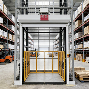 <span class=keywords><strong>Monte</strong></span>-<span class=keywords><strong>charge</strong></span> hydraulique à rails pour entrepôt avec <span class=keywords><strong>cage</strong></span> de sécurité, élévateur vertical de fret pour mezzanine - Product Image 2