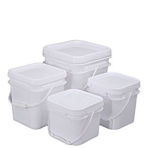 2 Secchi In Plastica Per Alimenti 25 Litri Con Coperchio Trasparente - Impilabili, Per Farina, Acqua, Mangimi - Uso Alimentare