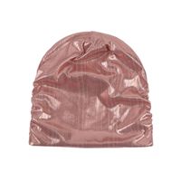 Turban unisexe en satin extensible à effet métallique, style indien, broderie machine, polyester/coton, printemps/automne