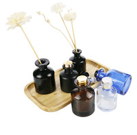 Bouteilles en verre pour diffuseurs de parfum en gros, 50 ml, 100 ml, 150 ml, 200 ml, transparentes, givrées, ambrées, pour diffuseurs de parfum