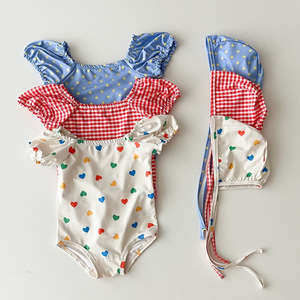 <span class=keywords><strong>Traje</strong></span> <span class=keywords><strong>de</strong></span> <span class=keywords><strong>Baño</strong></span> <span class=keywords><strong>de</strong></span> una Pieza con Mangas Abullonadas y Estampado para Bebé Niña, <span class=keywords><strong>Traje</strong></span> <span class=keywords><strong>de</strong></span> <span class=keywords><strong>Baño</strong></span> Impermeable <span class=keywords><strong>de</strong></span> Secado Rápido para Recién Nacida, Incluye Gorro - Product Image 2