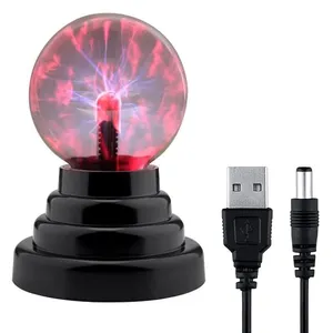 USB 3 "4" 5 "6" 8 "10" 15 "20" pollici luce a sfera statica elettrica novità Party Kids Child Night Light Large Plasma Magic Lamp Ball
