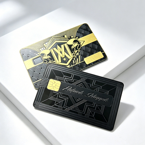 บัตรเดบิตโลหะสแตนเลสแบบดั้งเดิมที่ปรับแต่งได้ พร้อมธีมพิมพ์ลาย UV สองด้าน - Product Image 4