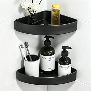 Organizador de Ducha Metálico de 2 Niveles para Colgar en la Pared sin Taladrar, Estante de Almacenamiento para <span class=keywords><strong>Baño</strong></span> - Product Image 2