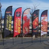 Drapeau publicitaire personnalisé pour événements extérieurs, imprimé par sublimation, logo, imperméable, drapeau télescopique en polyester pour la plage