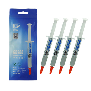 4 PCS Net 4 Grams Gray GD900 4.8W/<span class=keywords><strong>M</strong></span>-K Thermal Conductive Grease Paste Silicone Plaster Heat Sink Compound untuk Pendingin CPU Sheet - Product Image 1