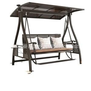 Balançoire extérieure en métal chaise berçante panier suspendu pour Villa cour jardin balcon ménage accoudoir balançoire - Product Image 5