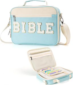 Échantillon gratuit Sac de Bible personnalisé en polyester avec poignée Étui de Bible avec bandoulière Sac de transport coloré pour Bible - Product Image 3
