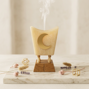 Quemador de incienso artesanal FAIZA CRAFT, ecológico, de madera y resina, hecho a mano con madera de acacia premium, soporte para aromaterapia, aromático para el hogar. - Product Image 1