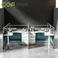 Poste de travail modulaire pour bureau, cloison de bureau moderne, bureau à hauteur réglable, assemblage facile, usage commercial