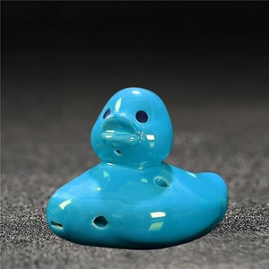 Ocarina en céramique émaillée colorée en forme de canard, vente en gros, pour l'éducation musicale précoce des enfants - Product Image 4