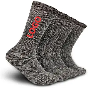 Popular Sport Athletic Men Socks Women Socks Wholesale Breathable Outdoor Hiking cashmere Heavi Thick 100% Merino Wool Sock