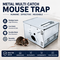 Trampa para Ratones Reutilizable de Metal Resistente, Trampa Humana para Ratas de Gran Capacidad para Control de Plagas en Interiores OEM
