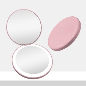 Espejo LED Compacto de Alta Calidad, Recargable por USB, Redondo, para Maquillaje, con Aumento de 3X, Mini Espejos de Viaje para Regalo - Product Image 1