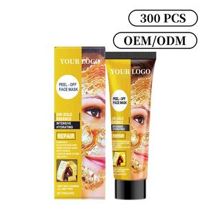 Hochwertige kunden spezifische Marke Kollagen Hyaluron säure 24 Karat <span class=keywords><strong>Gold</strong></span> Anti-Aging Aufhellende Haut Feuchtigkeit spendende Peel-Off-Gesichts maske - Product Image 5