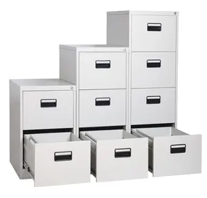 Metal 2/3/4 Drawer Filing Cabinet Office Furniture With Hanging Documents Storage Vertical Filing Cabinet