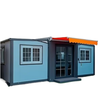 Maison conteneur extensible facile à installer 20ft/40ft, mini-maison mobile préfabriquée 2/3/4/5 chambres, villa pliable à structure en acier
