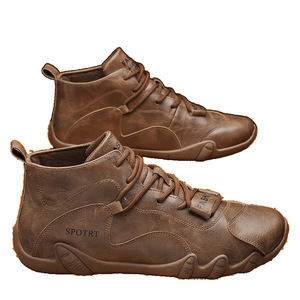Hot <b>Sale</b> <b>Spring</b> Summer Breathable Soft Casual High-top Flat Shoes Fashion Trend Men All Match Mesh Lining Lace-up - Product Image 6