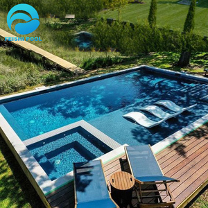 Piscine Extérieure Personnalisée <span class=keywords><strong>en</strong></span> Fibre de Verre Grande Taille Familiale Balnéo Jacuzzi <span class=keywords><strong>Coque</strong></span> FRP Préfabriquée Luxe Modulaire Enterrée - Product Image 3