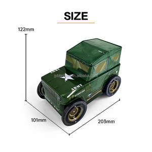 JYB Lata de Metal con Diseño de Jeep, Ecológica, para Guardar Galletas, Dulces, Chocolate, Recipiente de Metal con Diseño de Jeep, Regalo de Cumpleaños para Niños - Product Image 3