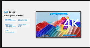 หน้าจอสัมผัสอัจฉริยะ HISEEVIEW ขนาด 65/75/86/100/110 นิ้ว สำหรับห้องประชุม กระดานอัจฉริยะแบบอินเทอร์แอคทีฟสำหรับการสอน - Product Image 3