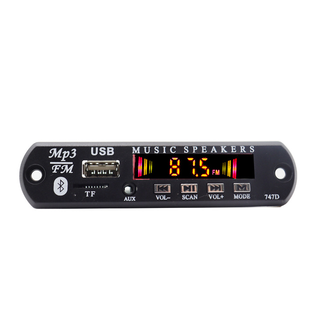 Bluetooth 5.0 MP3 Player Decoder Board FM Radio TF USB 3.5mm AUX Module Bluetooth Receiver Car Kit Audio V20