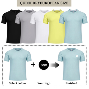 <b>Men</b> Training Dry Fit Shirts Soild Color 100% Polyester Breathable Tops Gym Running T-shirt for <b>Men</b> Workout - Product Image 4