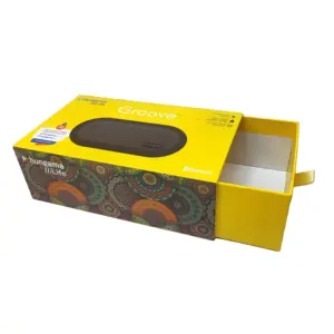 顶部底部盒滑动纸盒，带拉带手柄，用于包装高保真音响扬声器和服装