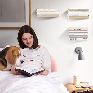 Kim loại nổi Kệ Sách Hiện Đại Trắng Wall Mount kệ cho phòng kệ sách nhỏ với thiết kế tối giản - Product Image 5